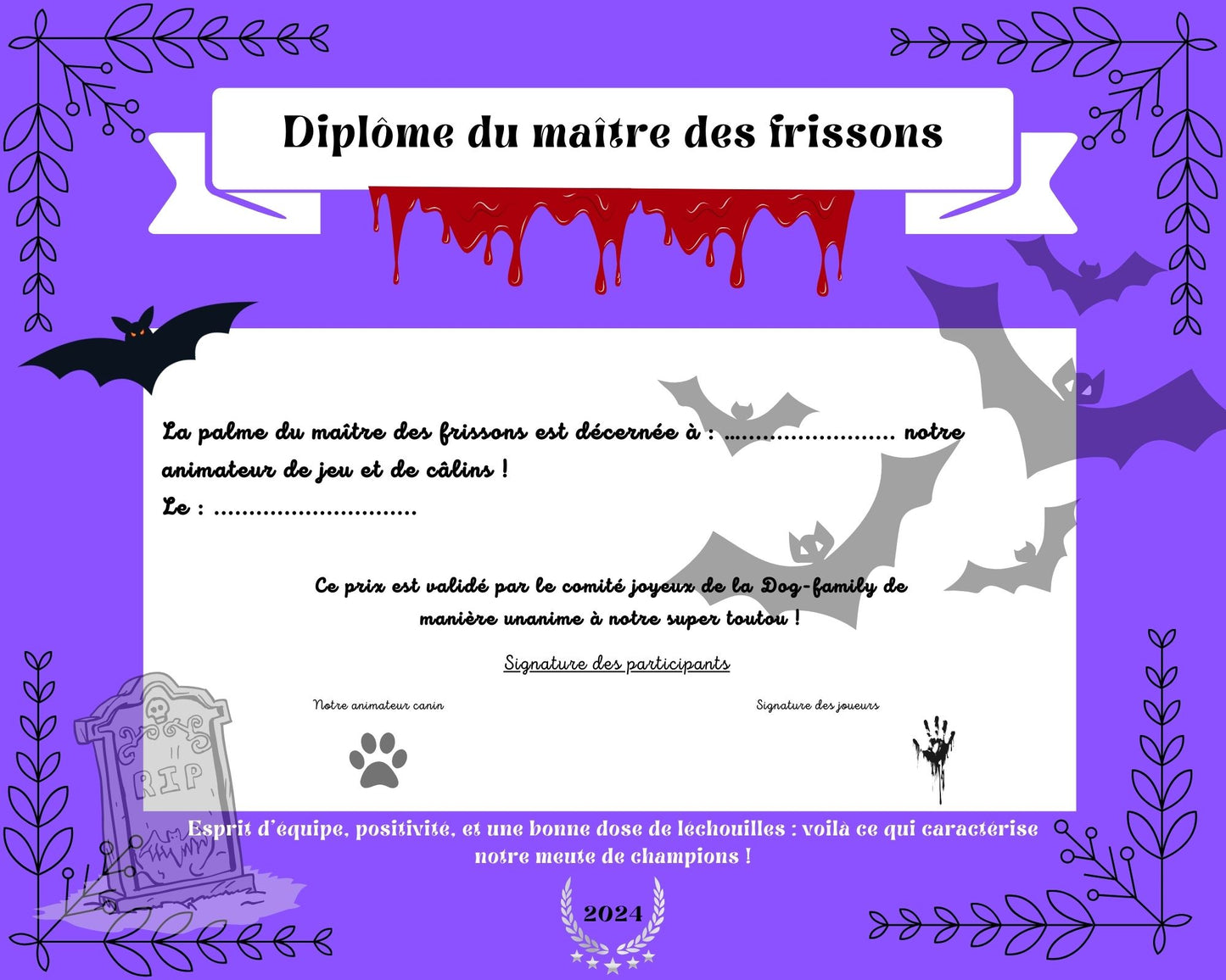 diplôme zoubidou effrayant